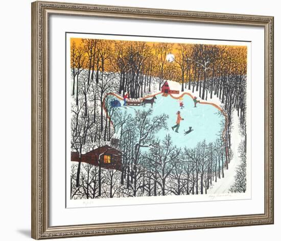 Walden Pond in Winter-Kay Ameche-Framed Limited Edition