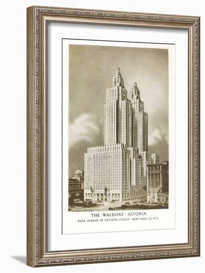 Waldorf-Astoria Hotel, New York City-null-Framed Art Print