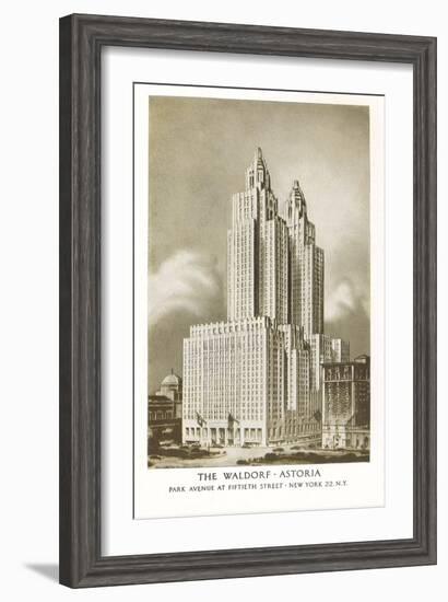 Waldorf-Astoria Hotel, New York City-null-Framed Art Print