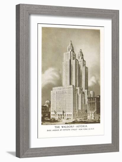 Waldorf-Astoria Hotel, New York City-null-Framed Art Print