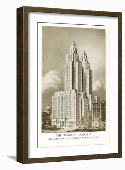 Waldorf-Astoria Hotel, New York City-null-Framed Art Print