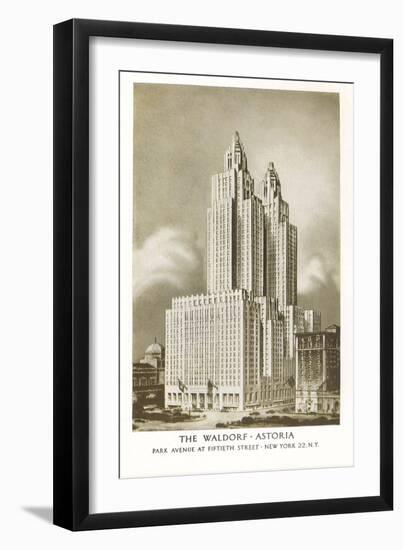 Waldorf-Astoria Hotel, New York City-null-Framed Art Print