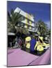 Waldorf Hotel and Art Deco Surroundings, South Beach, Miami, Florida, USA-Robin Hill-Mounted Photographic Print