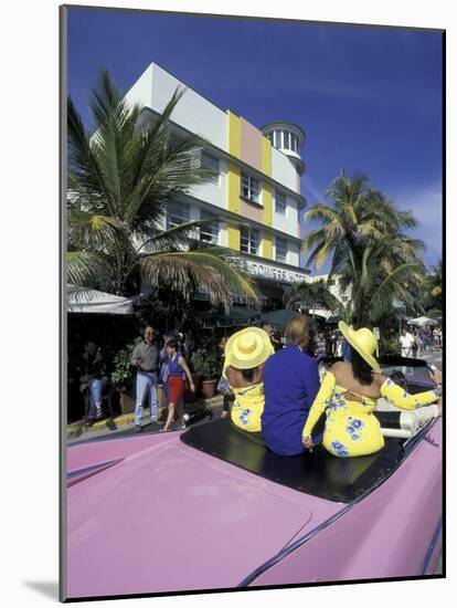 Waldorf Hotel and Art Deco Surroundings, South Beach, Miami, Florida, USA-Robin Hill-Mounted Photographic Print