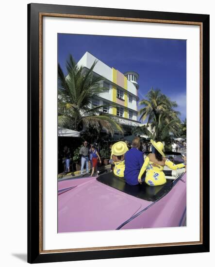 Waldorf Hotel and Art Deco Surroundings, South Beach, Miami, Florida, USA-Robin Hill-Framed Photographic Print