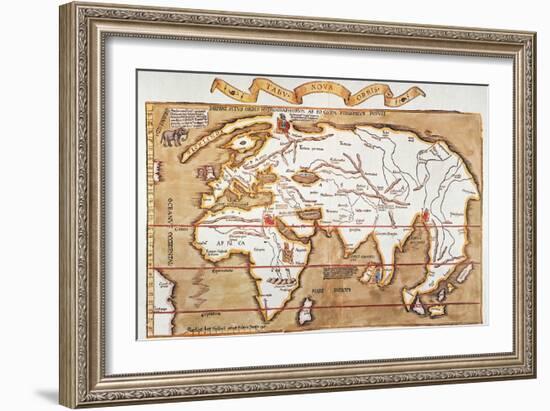 Waldseemuller: World Map-Martin Waldseemuller-Framed Giclee Print