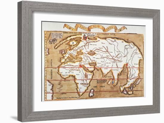 Waldseemuller: World Map-Martin Waldseemuller-Framed Giclee Print