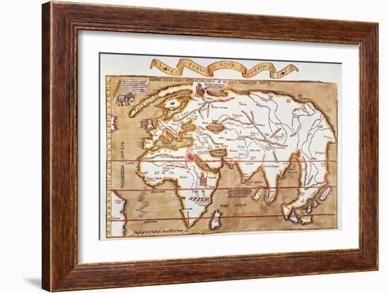 Waldseemuller: World Map-Martin Waldseemuller-Framed Giclee Print