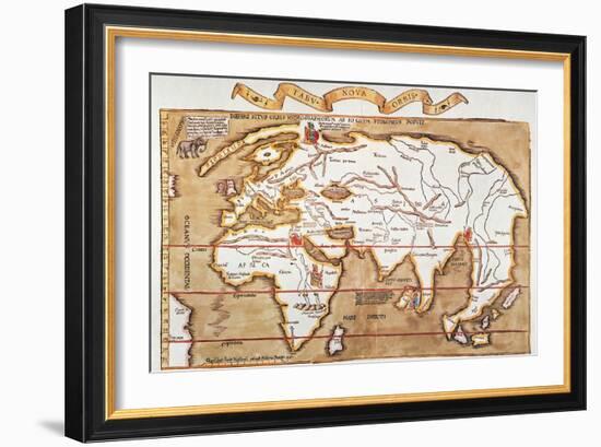 Waldseemuller: World Map-Martin Waldseemuller-Framed Giclee Print