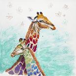 Whimsical Giraffes-Walela R.-Framed Art Print