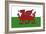 Wales Country Flag - Letterpress-Lantern Press-Framed Art Print