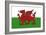 Wales Country Flag - Letterpress-Lantern Press-Framed Art Print