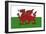 Wales Country Flag - Letterpress-Lantern Press-Framed Art Print