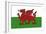 Wales Country Flag - Letterpress-Lantern Press-Framed Art Print