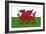 Wales Country Flag - Letterpress-Lantern Press-Framed Art Print