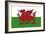 Wales Country Flag - Letterpress-Lantern Press-Framed Art Print