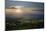 Wales landscape with setting sun-Charles Bowman-Mounted Photographic Print