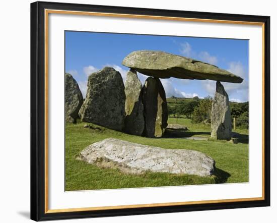 Wales, Pembrokeshire, the Site of the Ancient Neolithic Dolmen at Pentre Ifan, Wales's Most Famous -John Warburton-lee-Framed Photographic Print