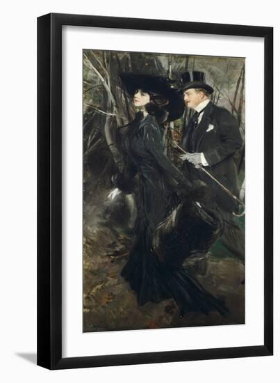 Walk in Bois De Boulogne, 1909-Giovanni Boldini-Framed Giclee Print