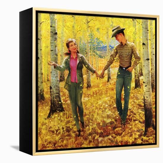 "Walk in the Forest", October 18, 1952-John Clymer-Framed Premier Image Canvas