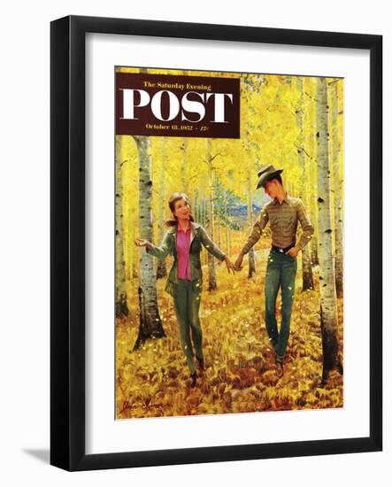 "Walk in the Forest" Saturday Evening Post Cover, October 18, 1952-John Clymer-Framed Giclee Print