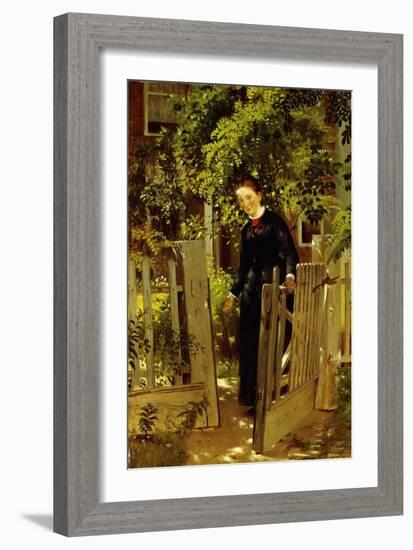 Walk In-John George Brown-Framed Giclee Print