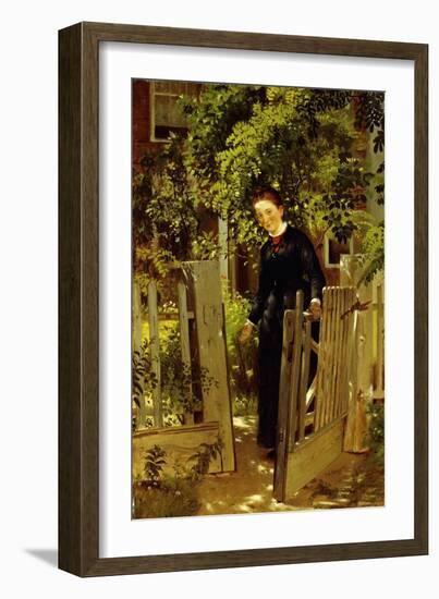 Walk In-John George Brown-Framed Giclee Print