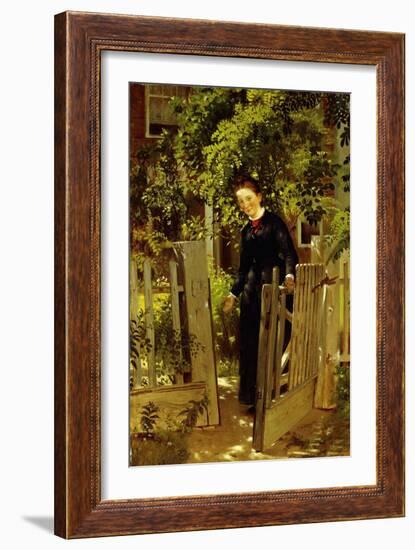 Walk In-John George Brown-Framed Giclee Print