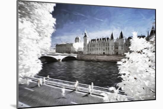 Walk on the banks of the Seine - In the Style of Oil Painting-Philippe Hugonnard-Mounted Giclee Print