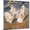 Walk on the Beach-Joaquín Sorolla y Bastida-Mounted Art Print