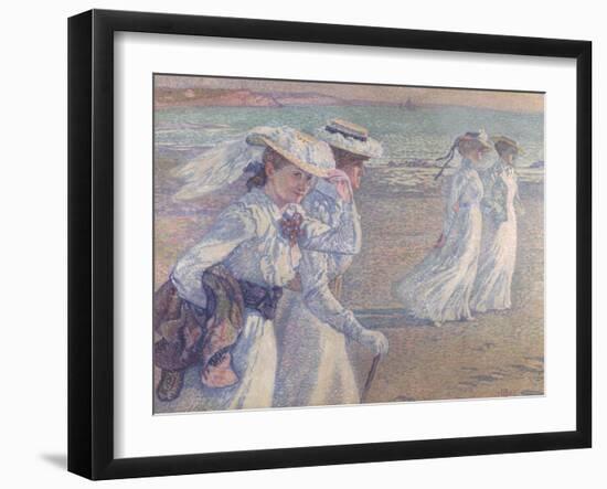 Walk on the Beach-Théo van Rysselberghe-Framed Giclee Print