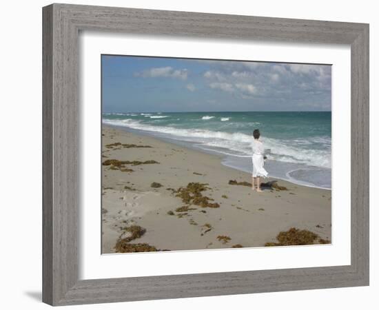 Walk On The Beach-Audrey-Framed Giclee Print