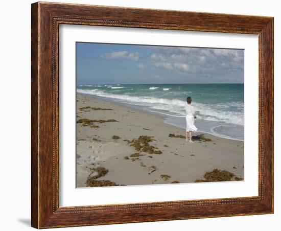 Walk On The Beach-Audrey-Framed Giclee Print