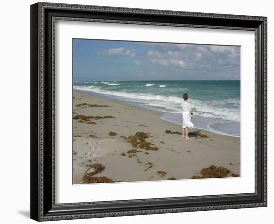 Walk On The Beach-Audrey-Framed Giclee Print