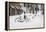 "Walk Only" Snowy Bike Downtown Aspen, Colorado-Louis Arevalo-Framed Premier Image Canvas