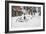 "Walk Only" Snowy Bike Downtown Aspen, Colorado-Louis Arevalo-Framed Photographic Print