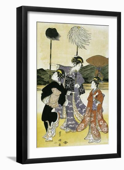 Walk Towards Mount Fuji-null-Framed Giclee Print