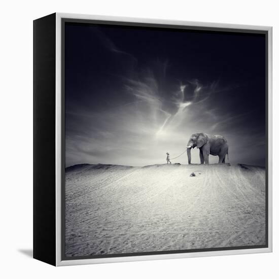 Walk with Me-Luis Beltran-Framed Stretched Canvas