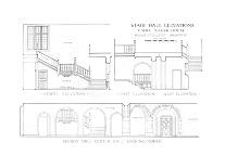 Stair hall elevations - house of Carll Tucker, Mount Kisco, New York, 1925-Walker and Gillette-Premier Image Canvas