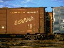 Railroad Box Cars, One with Logo of Louisville and Nashville Railroad and Name "The Old Reliable"-Walker Evans-Photographic Print