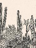 Cactus Drawing II-Walker Noble-Framed Art Print