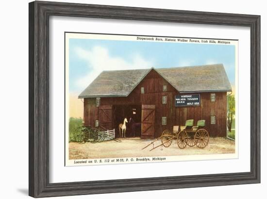 Walker Tavern, Brooklyn, Michigan-null-Framed Art Print