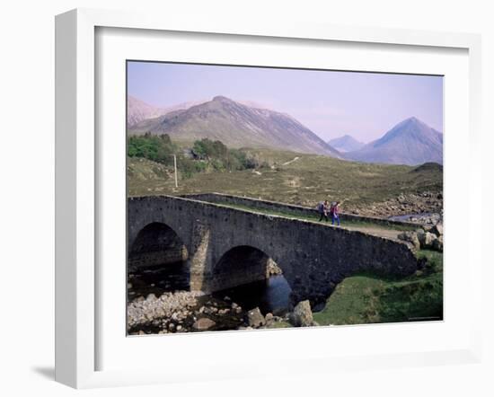 Walkers at Sligachan, Heart of the Isle of Skye, Highland Region, Scotland, United Kingdom-Adam Woolfitt-Framed Photographic Print