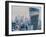 Walkie Talkie Building in the City of London with Canary Wharf beyond, London, England-Charles Bowman-Framed Photographic Print