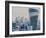 Walkie Talkie Building in the City of London with Canary Wharf beyond, London, England-Charles Bowman-Framed Photographic Print