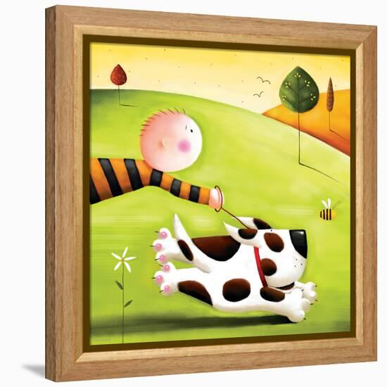 Walkies-Jo Parry-Framed Stretched Canvas