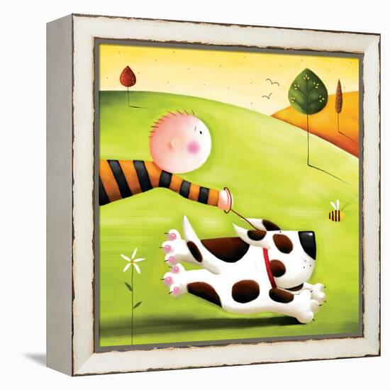 Walkies-Jo Parry-Framed Stretched Canvas