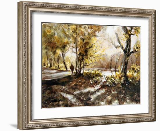 Walking beside Rudyard lake-Mary Smith-Framed Giclee Print