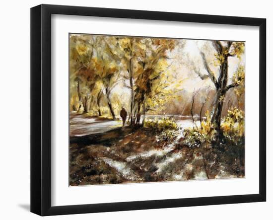 Walking beside Rudyard lake-Mary Smith-Framed Giclee Print