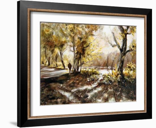 Walking beside Rudyard lake-Mary Smith-Framed Giclee Print